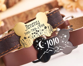 Dog Tag,Silent Dog Tag,Dog Tags For Dog Personalized,Silent Dog Name Tag,Slide On Pet ID Tag,Dog ID Tag,Cat Tag Silent,Bone Tag,Dog Name Tag