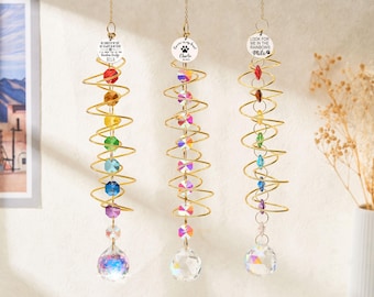 Personalized Pet Memorial Suncatcher: Rainbow Bridge Remembrance Gift