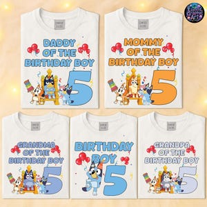 Bluey Family Shirt, Custom Birthday Shirt, Family Matching Shirt, Custom Birthday Bluey Shirt, Bluey & Bingo Shirt, Bluey Friends Shirt