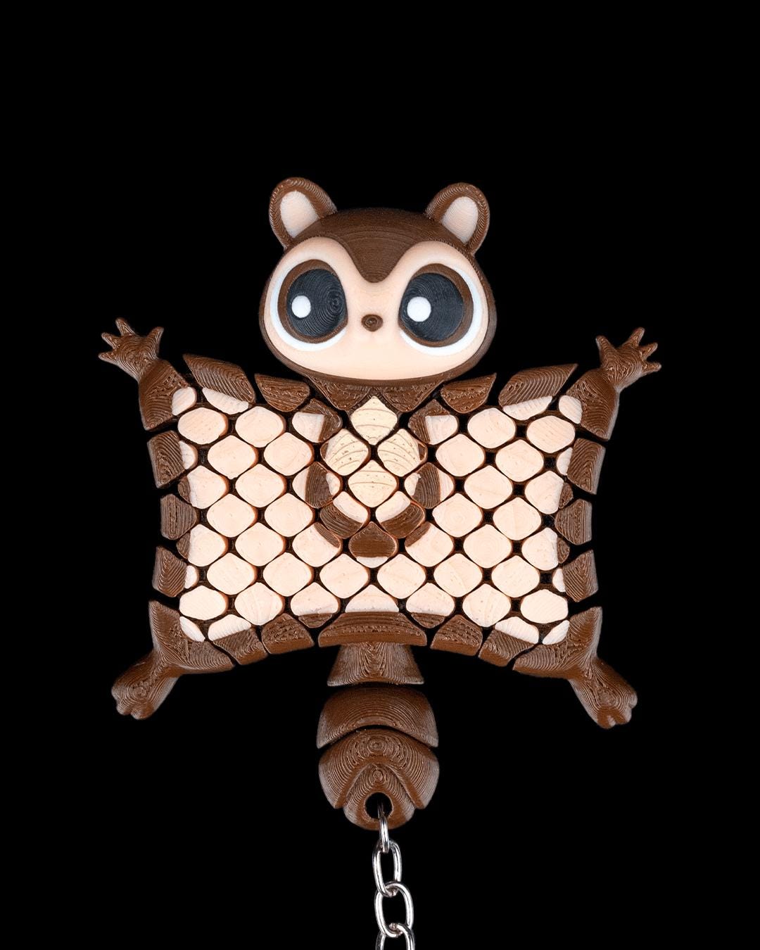 Flying Squirrel Keychain – 3D Printed Fidget Animal Charm - Etsy