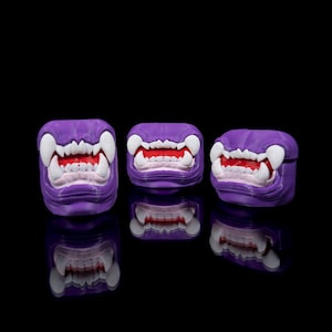 Vampire Mouth AirPods Case – 3D Printed Fang Monster Cover for AirPods 2nd, Pro (1st/2nd Gen), and 3rd Gen – Spooky Halloween Accessory