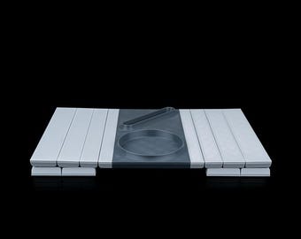 Reposabrazos de sofá moderno con portavasos: Reposabrazos de sofá impreso en 3D