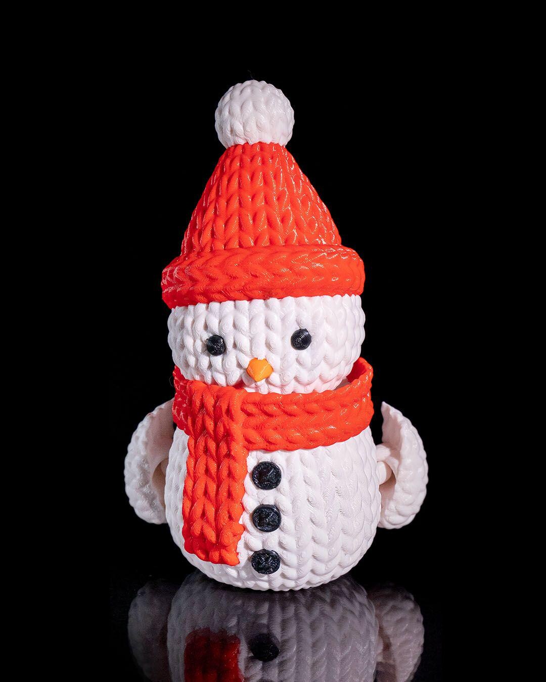 3D Printed Flexi Snowman – Articulated PLA Holiday Decor - Etsy