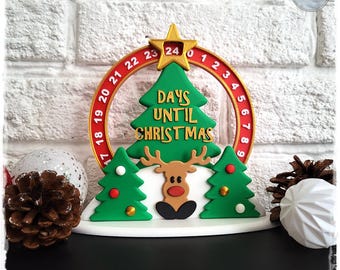 3D Printed Christmas Advent  Countdown Calendar – Reindeer & Tree Holiday Decor