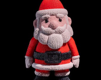 3D Printed Flexi Santa Claus: Knit Texture Holiday Decoration