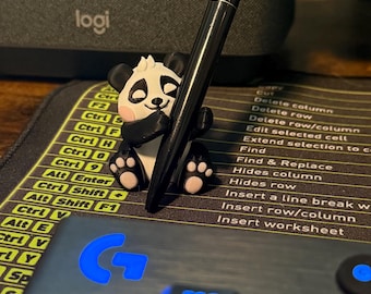Mini Panda Pen Holder – 3D Printed Desk Decor, Panda Lover Gift