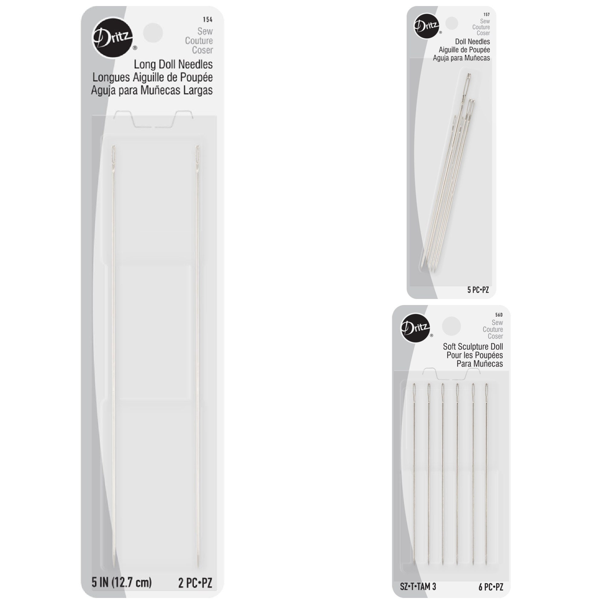 Dritz Upholstery Needle, Silver - 4 pack