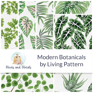 Modern Botanicals by Living Pattern Yardage
