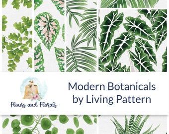 Modern Botanicals by Living Pattern Yardage
