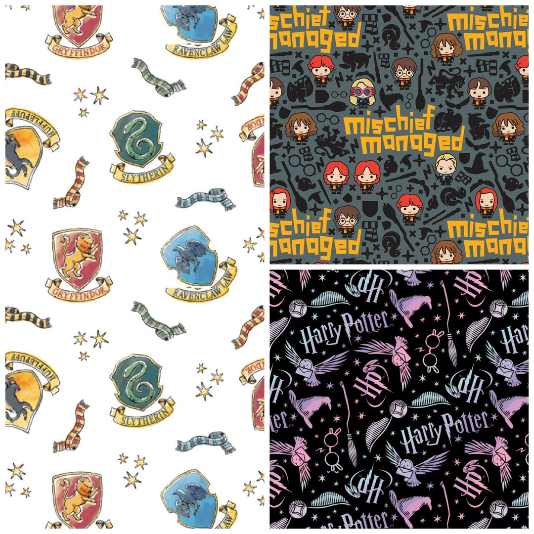 Harry Potter Flannel Fabric by Camelot Fabrics Etsy
