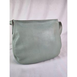 RARE Vintage Coach Soho Zip Hobo AQUA Large Shoulder Bag Glove Tanned Leather