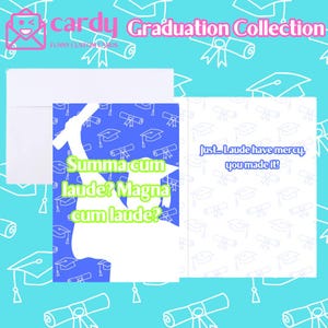 Tarjeta de graduación divertida – Laude ¡Ten piedad, lo lograste!