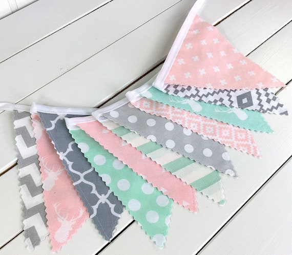pink nursery bunting