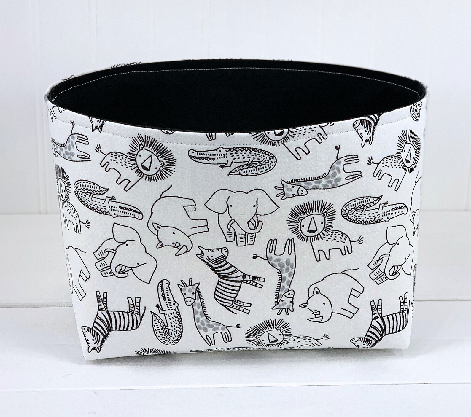 Animals Storage Basket Fabric Bin Safari Nursery Decor Etsy