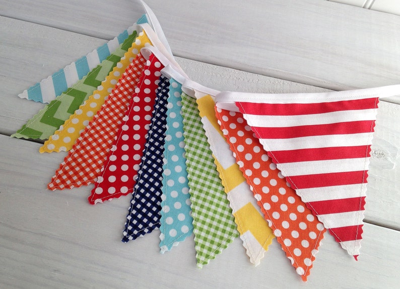 Bunting Banner Garland Rainbow Banner Happy Birthday Banner Etsy