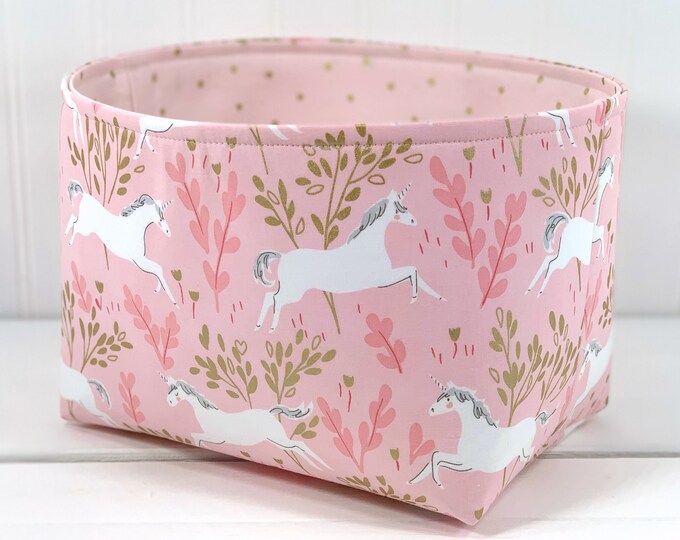 Unicorn Storage Basket Organizer Bin Fabric Storage Bin Etsy