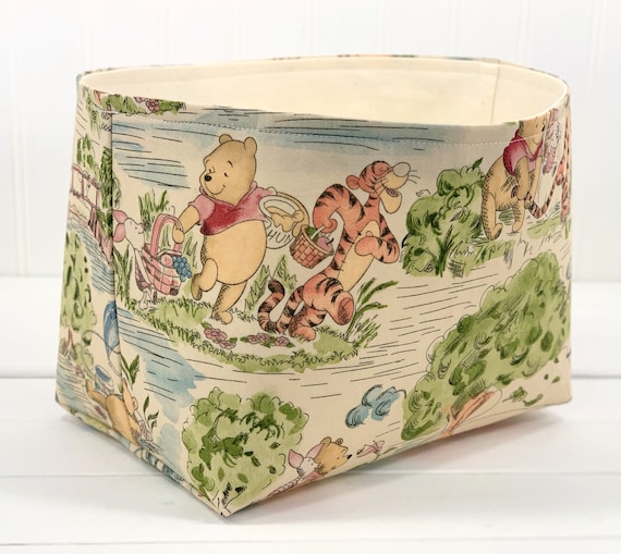 Winnie The Pooh Nursery Decor Fabric Storage Bin Organizer Etsy