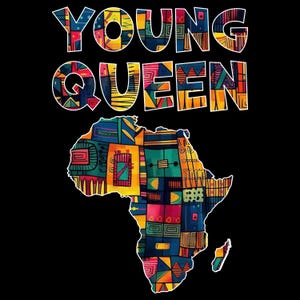 Cool Kente Cloth Art Kids Girls African Print African Queen Design, Digital Download, Commercial Use, Sublimation File