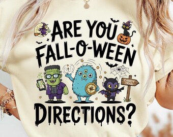 Bist du Fallen O Ween Richtungen Lehrer Halloween Geist PNG | Netter gruseliger Lehrer-Herbstlesung | ThanksGiving Ghosts Klassenzimmer Geschenk für sie