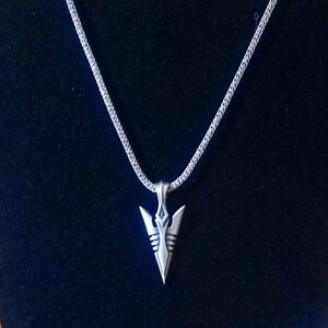 Fletcher Arrowhead Pendant and Necklace.