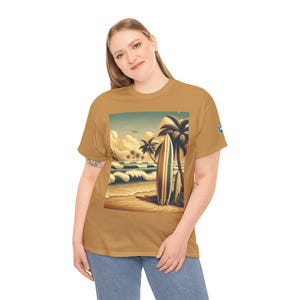 Retro Surf T-Shirt, Vintage Beach Tee, Ocean Waves Shirt, Coastal Summer Top, Surfing Graphic Tee