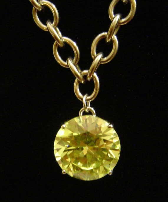 Citrine Crystal Pendant Necklace