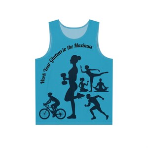 Fitness Motivational Tank Top, Gym Clothing, Workout Apparel,  Summer Sportswear, Exercise Gift