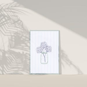 Hydrangea Jar Print | Coastal Granddaughter | East Coast | Coastal Cowgirl | Wall Art | Preppy Blue Room Decor | Aesthetic Printable Art