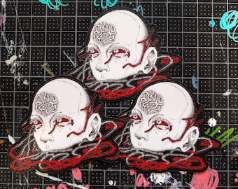 Creepy Art Sticker: Waterproof Matte Vinyl Decal