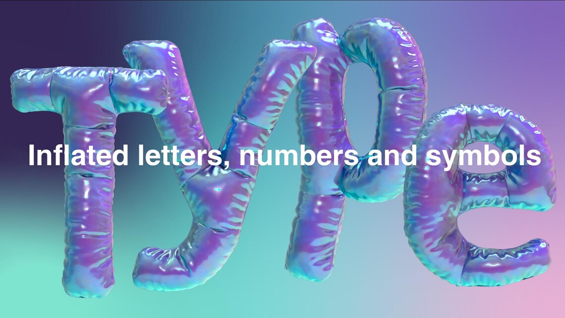 Inflated Mylar Balloon Letters PNG Pack: Transparent, High-quality ...