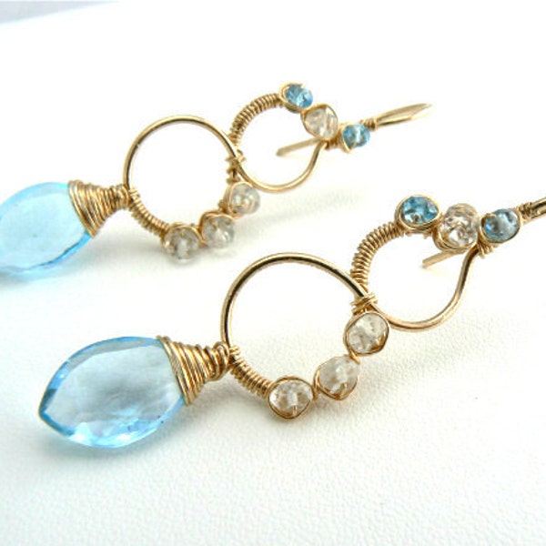 Blue Topaz Earrings
