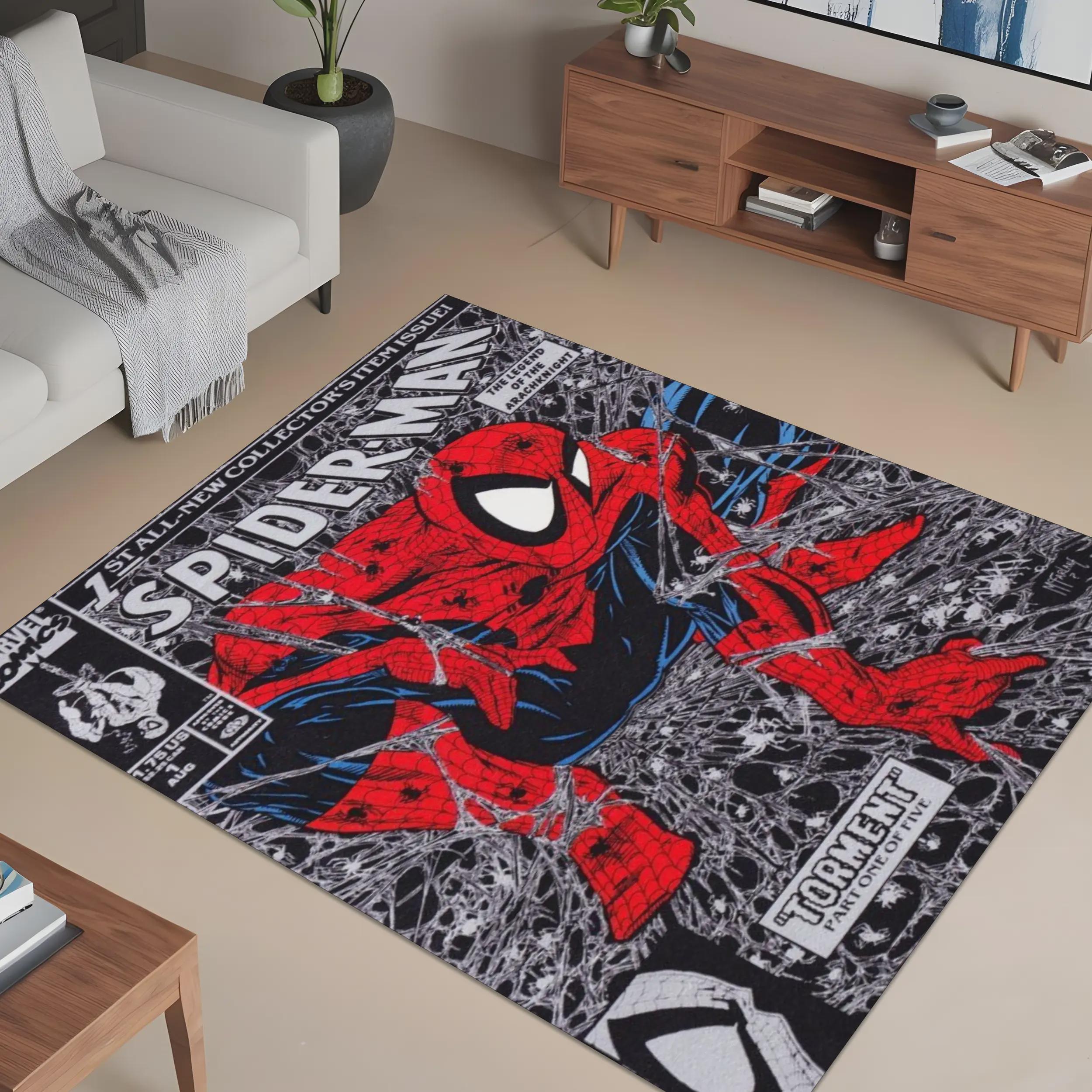 Spiderman Comic Book Rug: Polyester Kids Room Decor - Etsy
