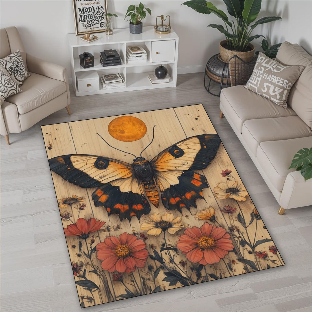 Butterfly Painting Print Rugs,colorful Modern Area Rug,animal Rugs ...