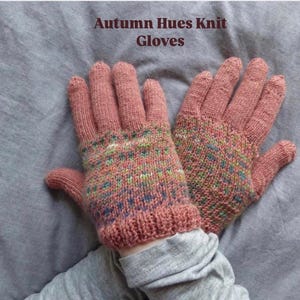 Autumn Touch Knit Gloves - Knitting Pattern PDF Download