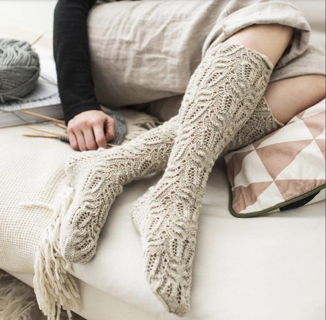 Lace Stocking Pattern Knee High Lace Stockings PDF Pattern | Downloadable Crochet Design ...