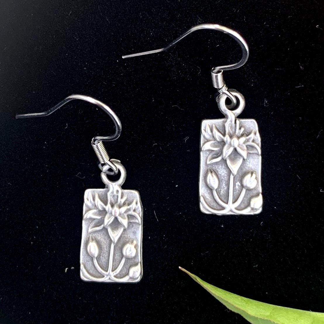 Orecchini Pendenti In Argento Sterling 925 Con Filigrana Traforata A Fiore Di Loto Celtico - Gioielli Ipoallergenici Per Donne E Ragazze