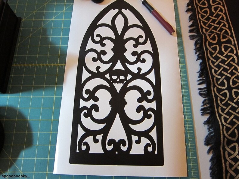 Gothic Ironwork Window Wall Decal Etsy