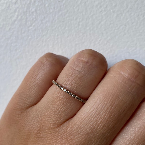 Micro pave diamond Ring, Eternity Band, Diamond Ring, Wedding Band, Diamond Wedding Band, Diamond Band, Promise Ring, Anniversary Band, Pave