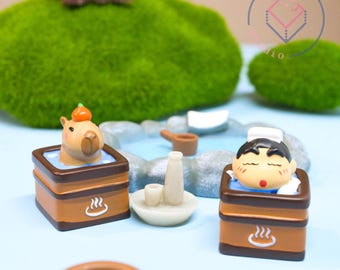 Capybara Onsen Winter SPA - Artisan Keycaps, Custom Handmade Keycaps for Mechanical Keyboard