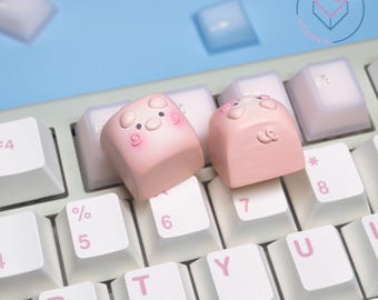 Piggy Bread - Artisan Keycaps, Custom Handmade Keycaps for Mechanical Keyboard