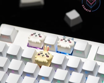 Cute Kawaii Chii kawa Collection - Artisan Keycaps, Custom Handmade Keycaps for Mechanical Keyboard