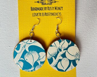 Earrings from 1950s Vintage Children’s Book Illustration | Upcycled Accessories