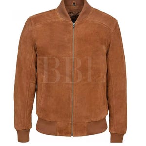 Handmade Men&#39;s Brown Suede Leather Trucker Jacket*American Western Denim Style Shirt Jacket* Classic Slim Fit Motorcycle Cowboy Jacket