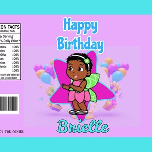 Personalized Birthday Party Chip Bag Template