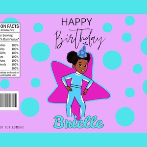 Personalized Birthday Party Chip Bag Template