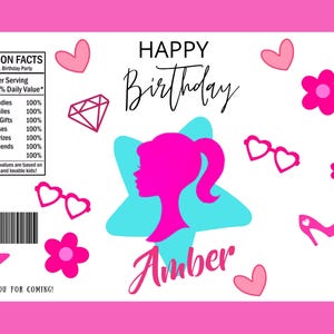 Personalized Birthday Party Chip Bag Template