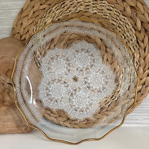 Vintage 1960 White Lace Fluted Glass Bowl Plate by Chance Brothers