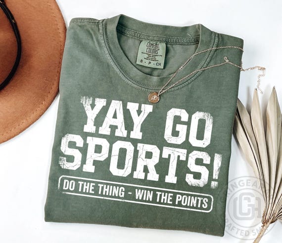 Funny Game Day SVG PNG, Yay Go Sports Shirt Design, Do The Thing Win The Points, Sports Humor Clipart, Distressed Text PNG, Team Spirit