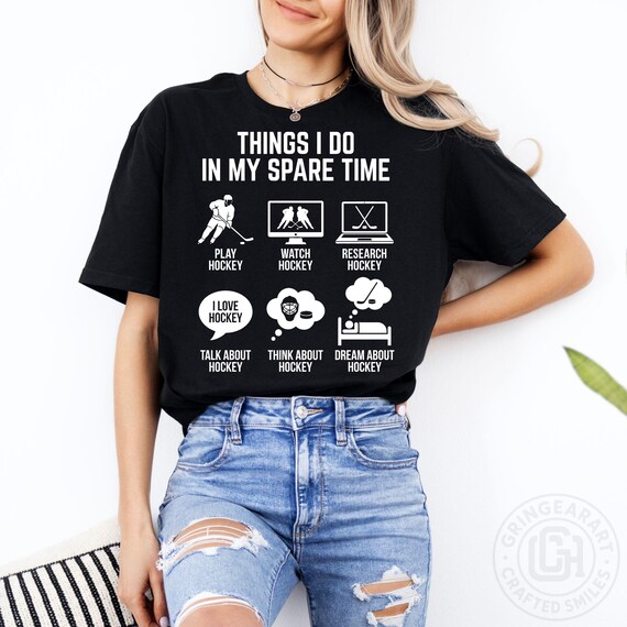 Funny Hockey Lover Design, Spare Time Activity PNG (Digital Download)
