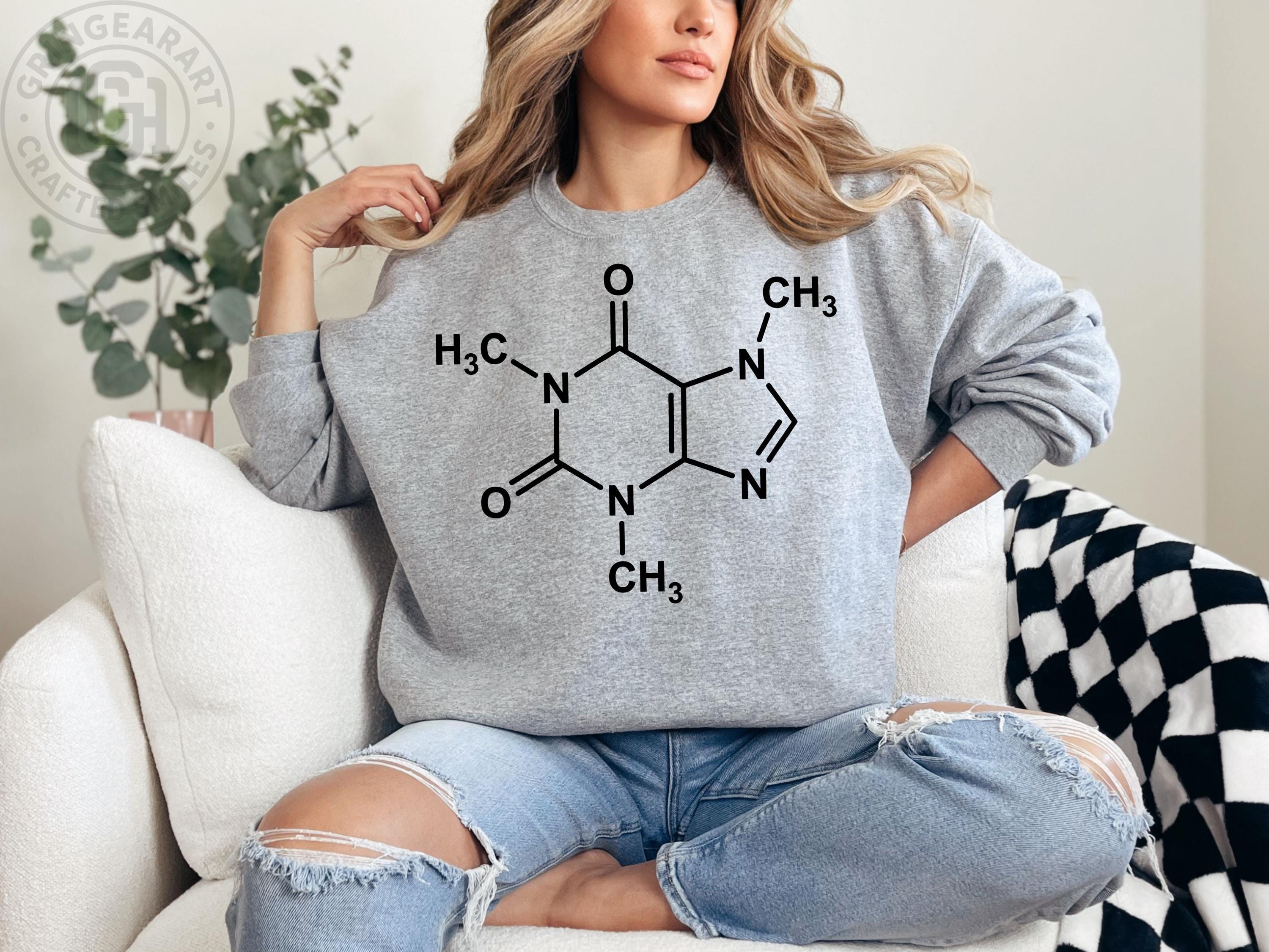 Caffeine Molecule PNG SVG, Coffee Lover Shirt Design, Chemistry Science ...